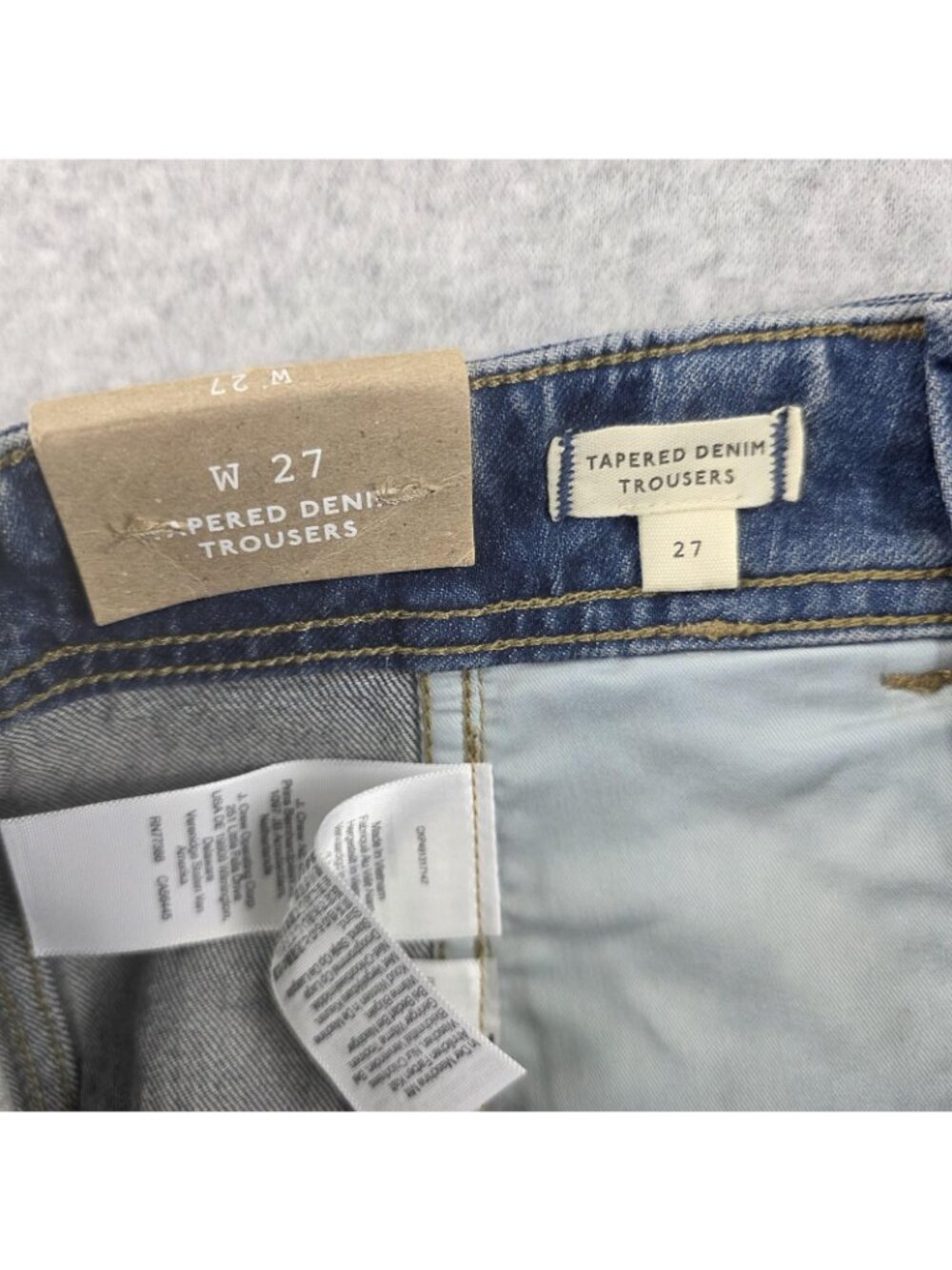 Madewell Tapered Denim Trousers Womens 27 Blue High Rise Jeans NWT - Picture 4 of 9